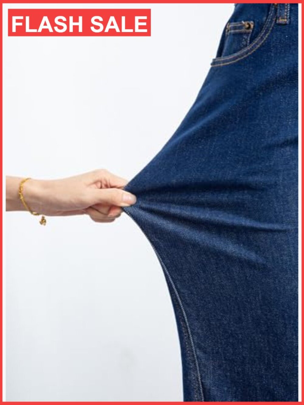 High Rise Baggy Wide Leg Jeans Straight Leg Denim Pants - Picture 7 of 7